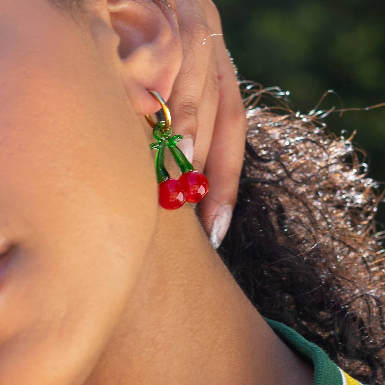 Cherry Red Fruit Loop Hoops