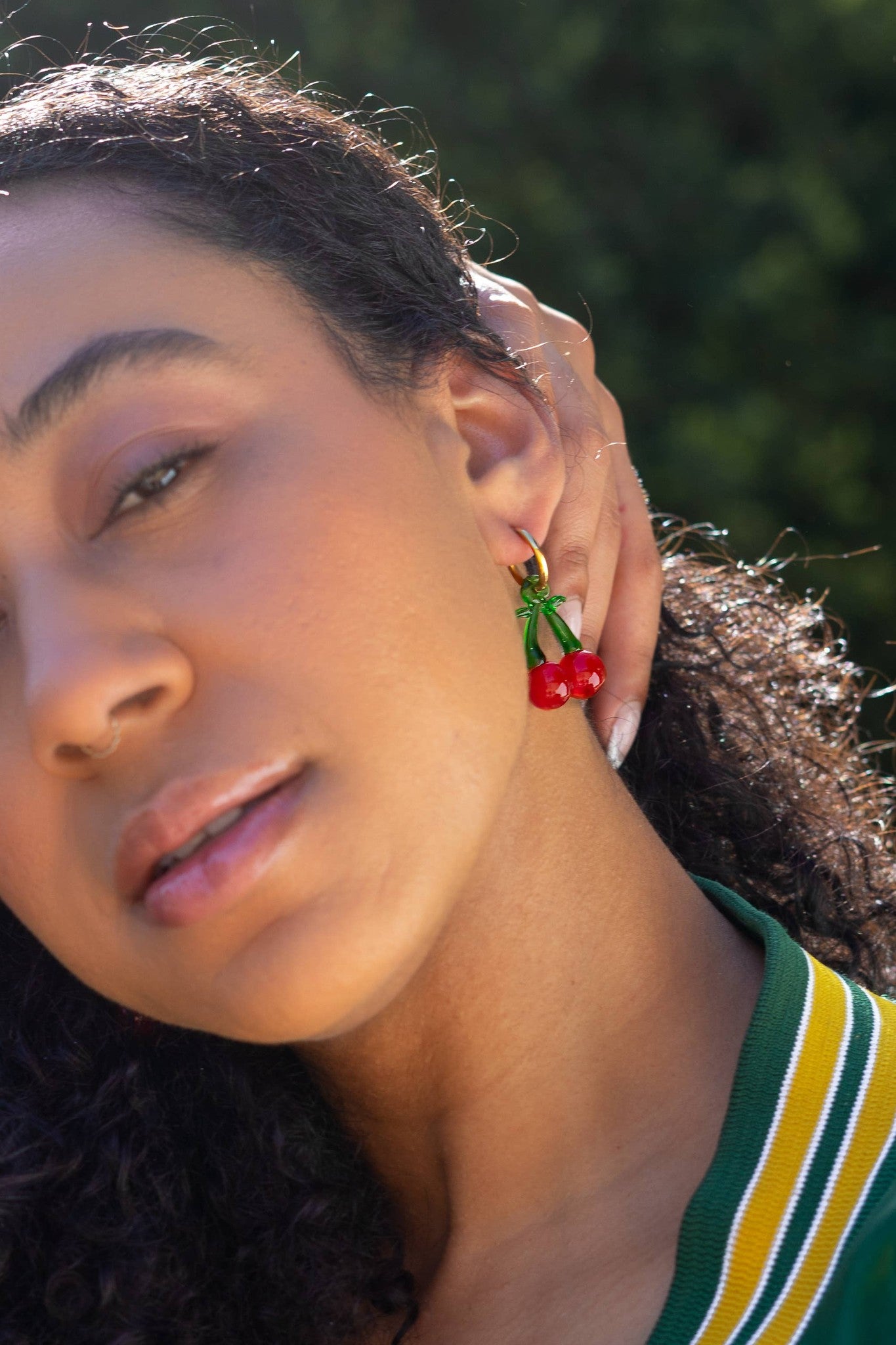Cherry Red Fruit Loop Hoops