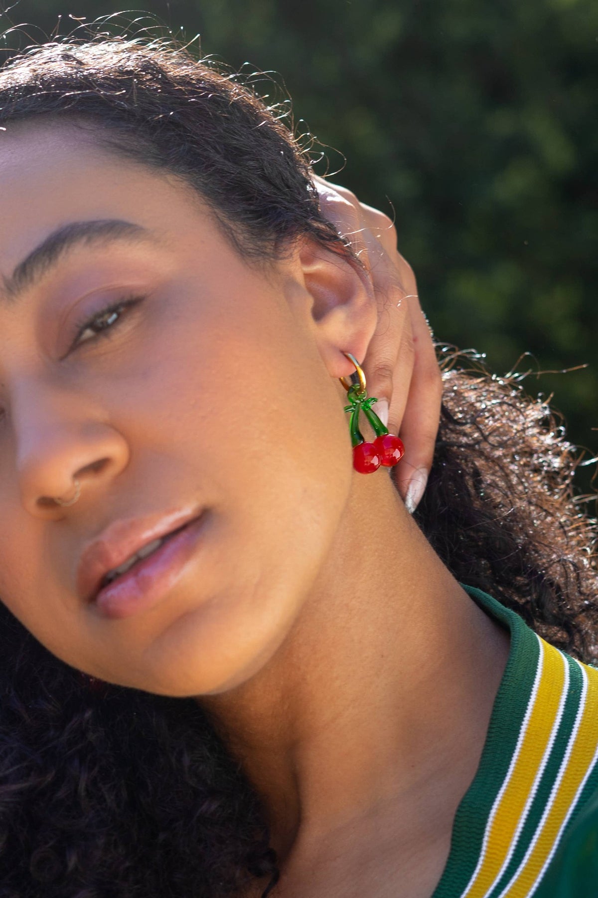 Cherry Red Fruit Loop Hoops