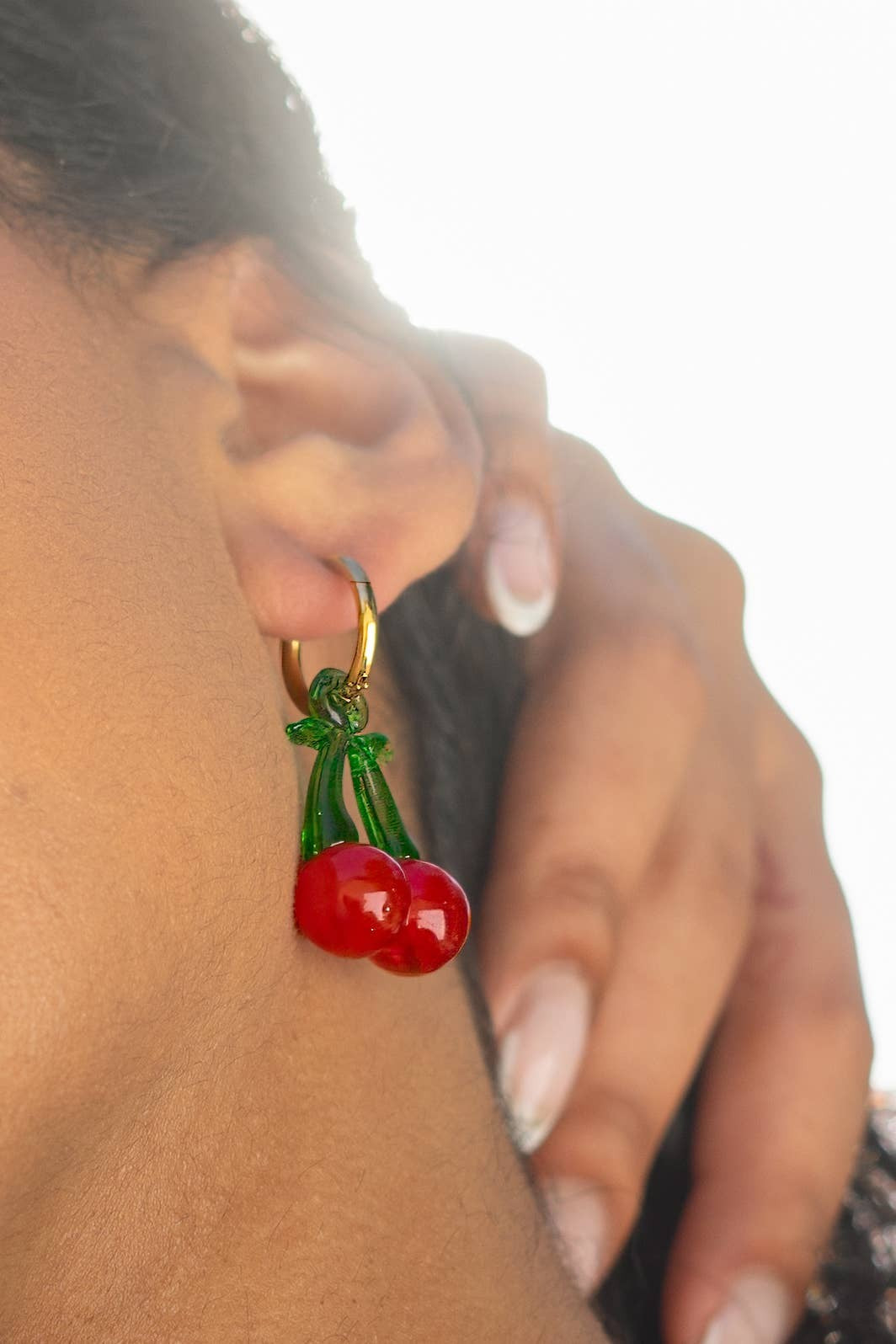 Cherry Red Fruit Loop Hoops