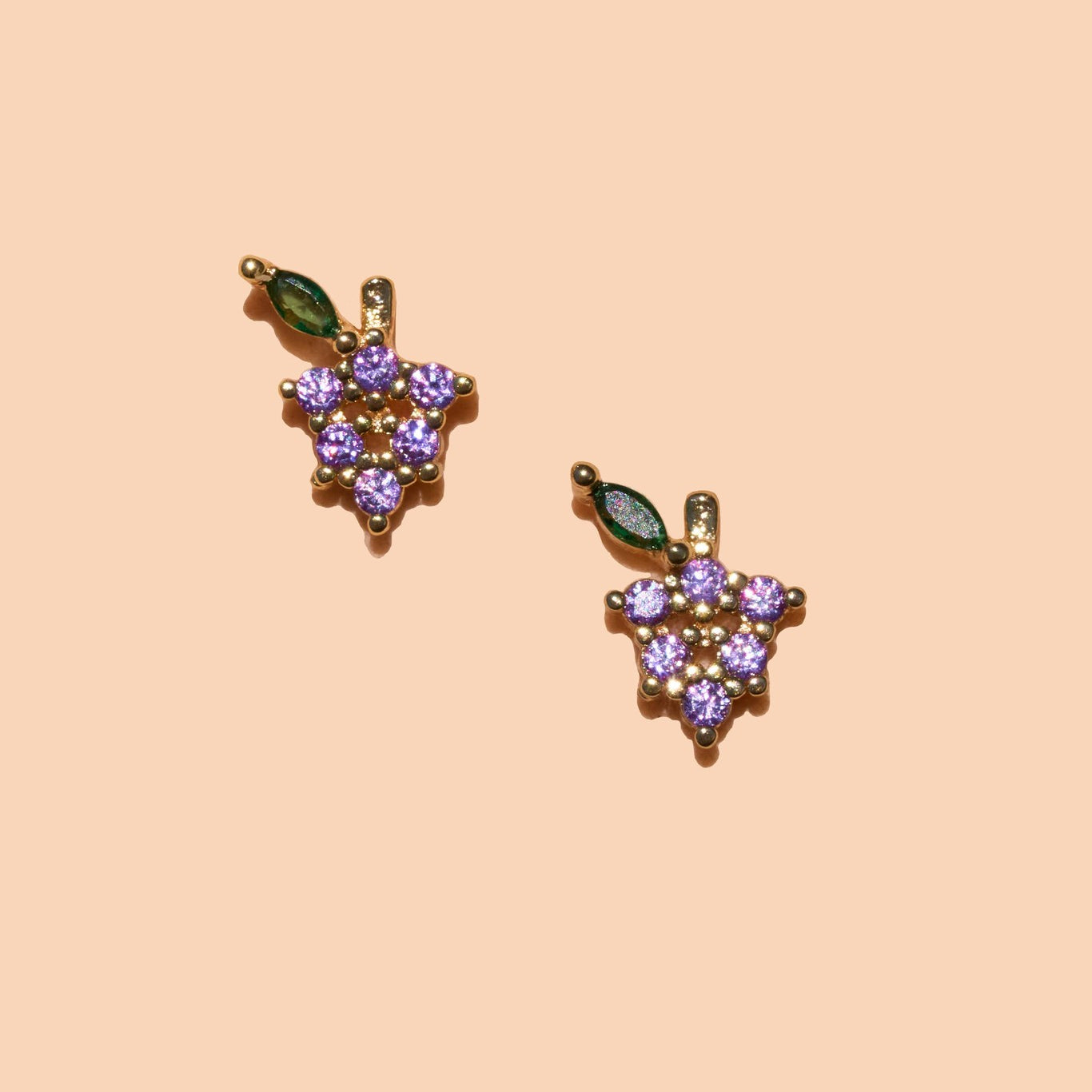 Shimmer Grapes Studs