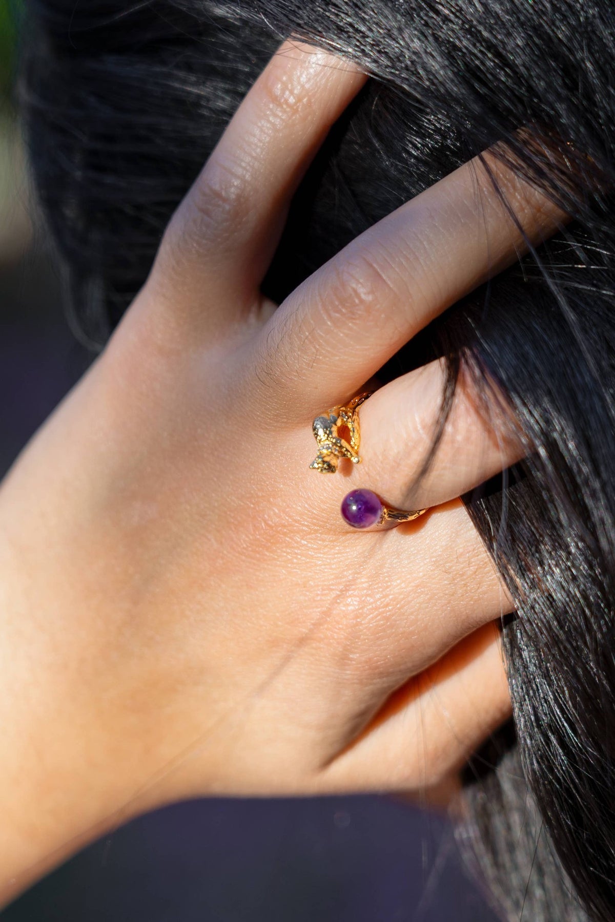 Cat's Cradle Ring, Amethyst