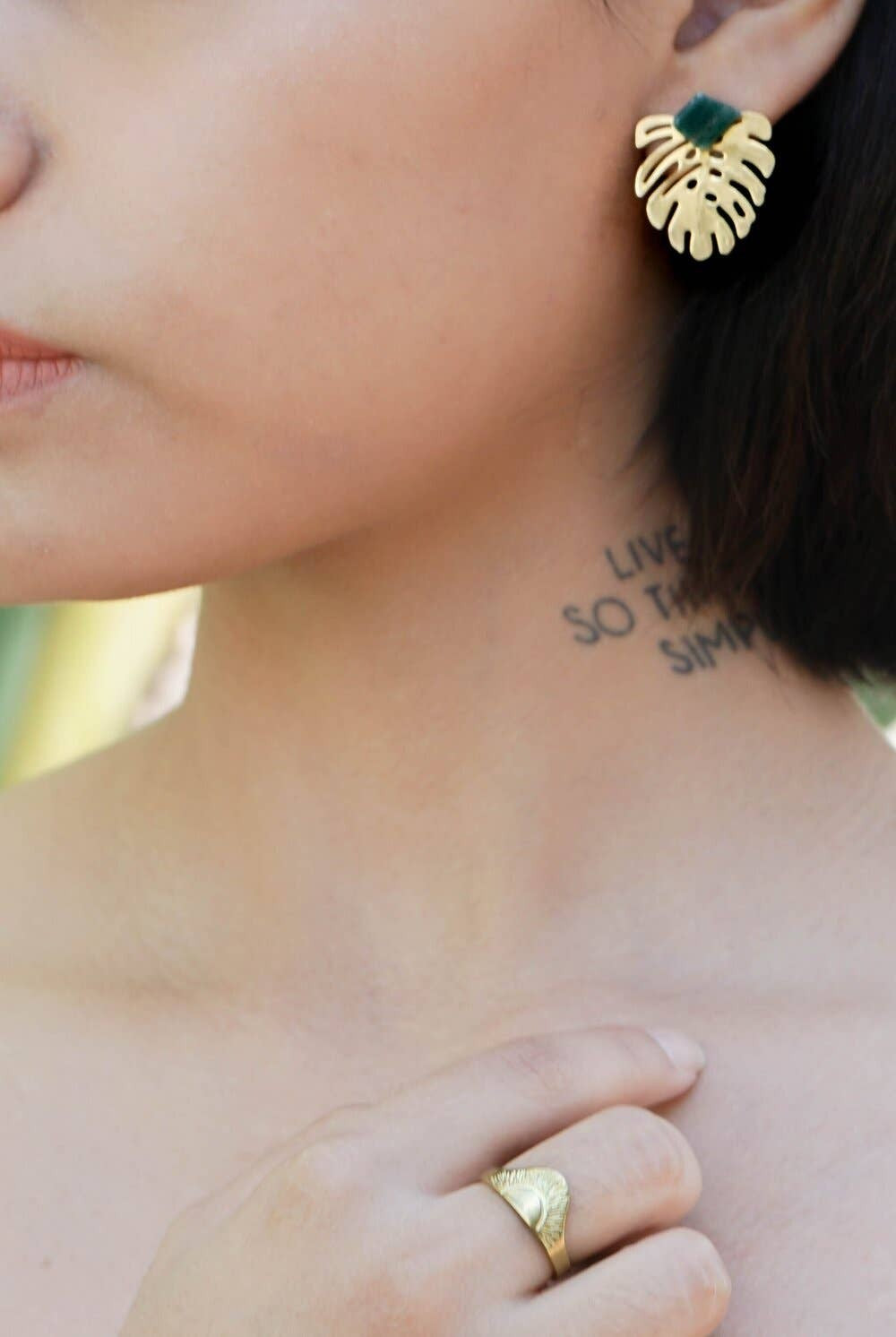 Monstera Layered Studs