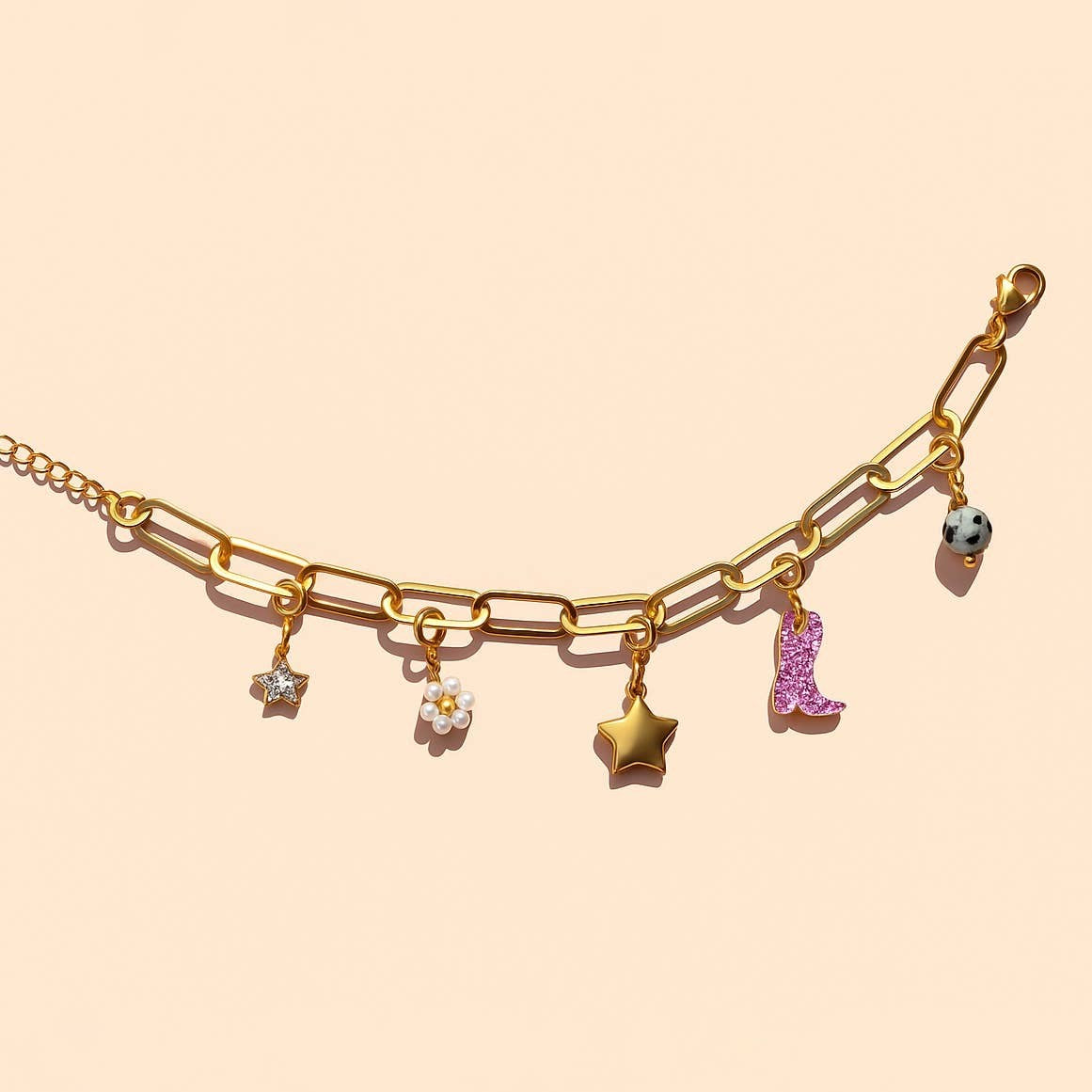 Paperclip Charm Keeper Bracelet