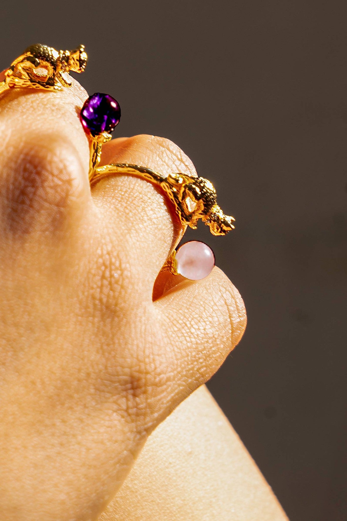 Cat's Cradle Ring, Blush Quartz