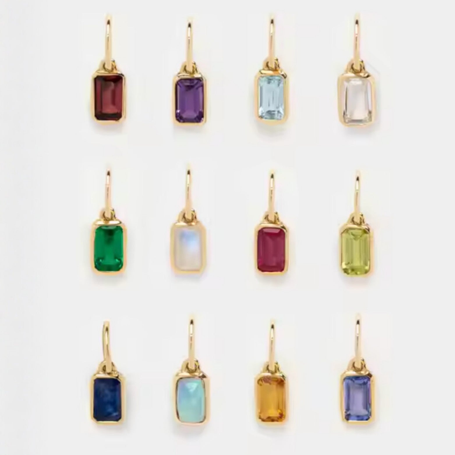 Birthstone Charms, CZ Stone