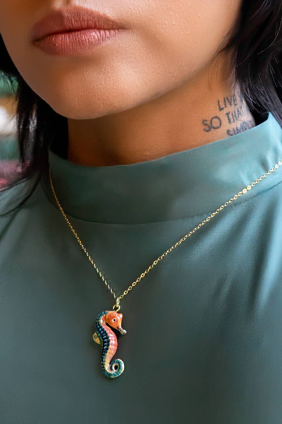 Tiny Seahorse Necklace