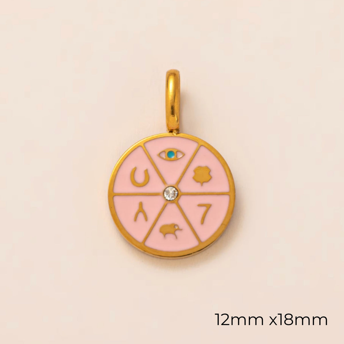 Lucky + Heart Charms - Enamel