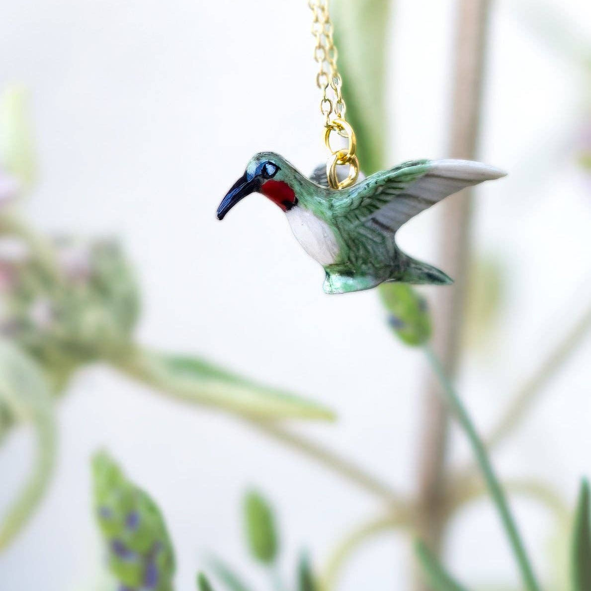 Tiny Hummingbird Necklace