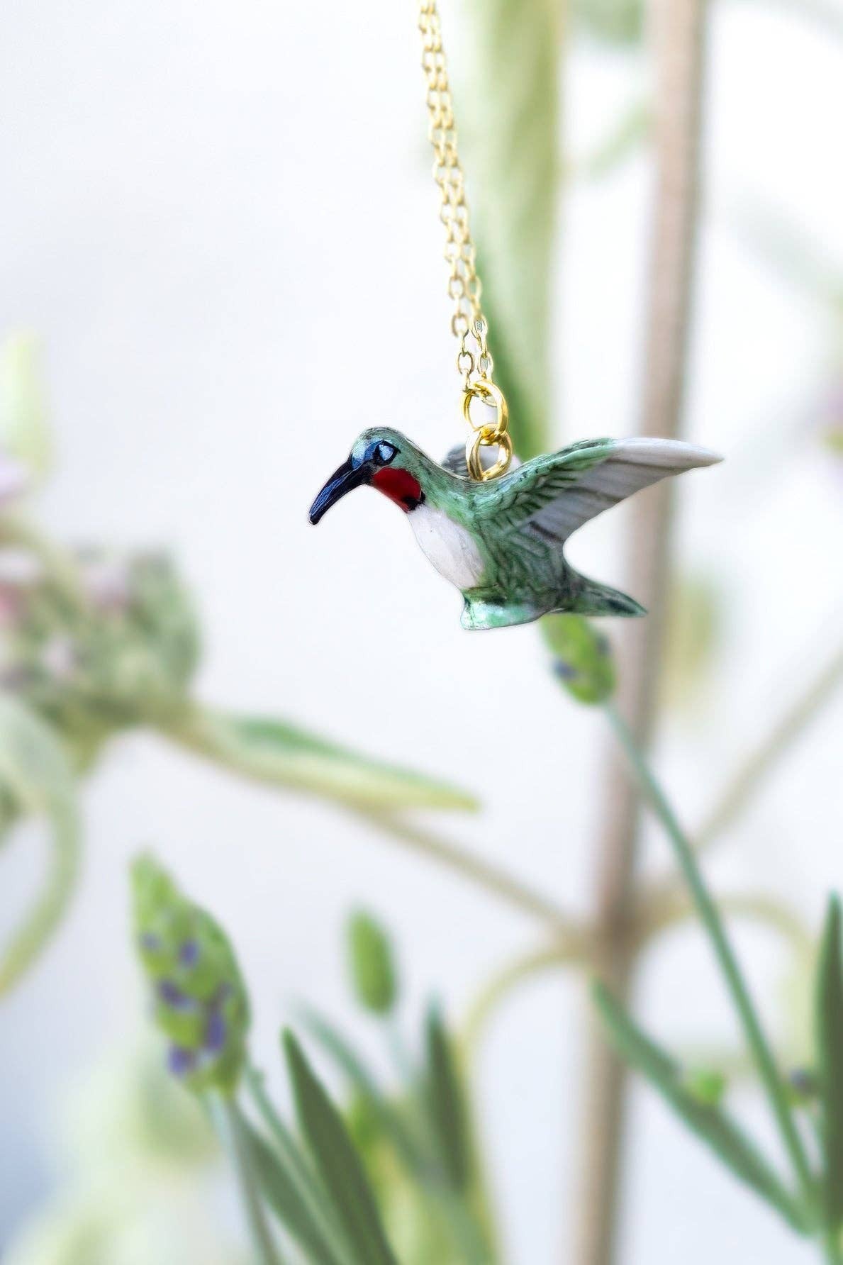 Tiny Hummingbird Necklace