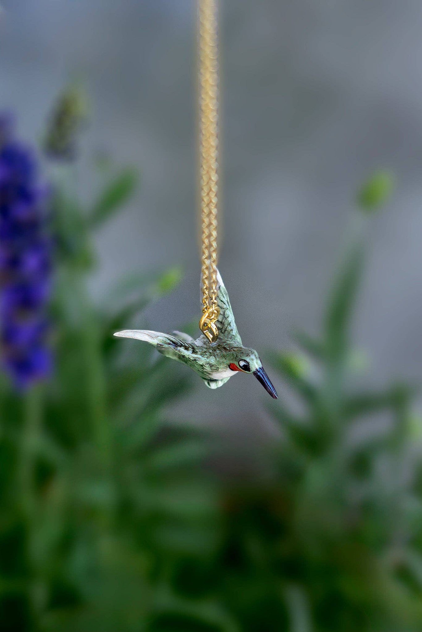 Tiny Hummingbird Necklace