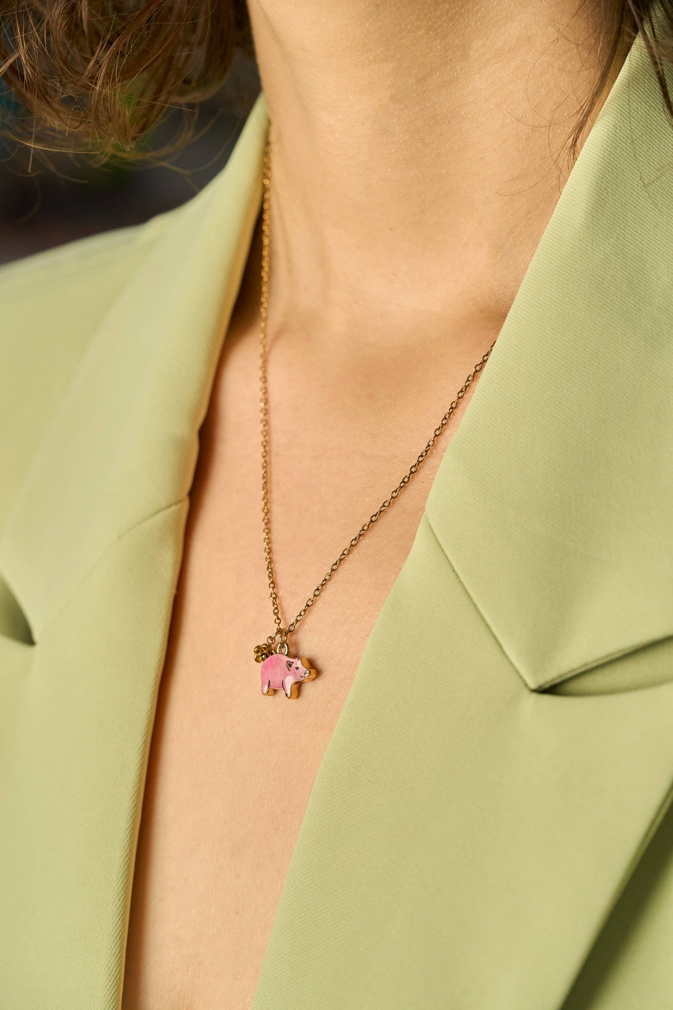 Storybook Necklace, Pig