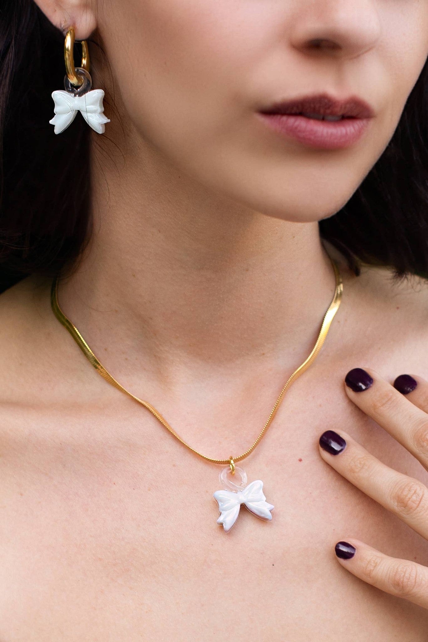 Bowie Necklace, 18K, Murano Glass
