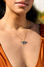 Tiny Flutter in Zebra Necklace