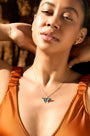 Tiny Flutter in Zebra Necklace