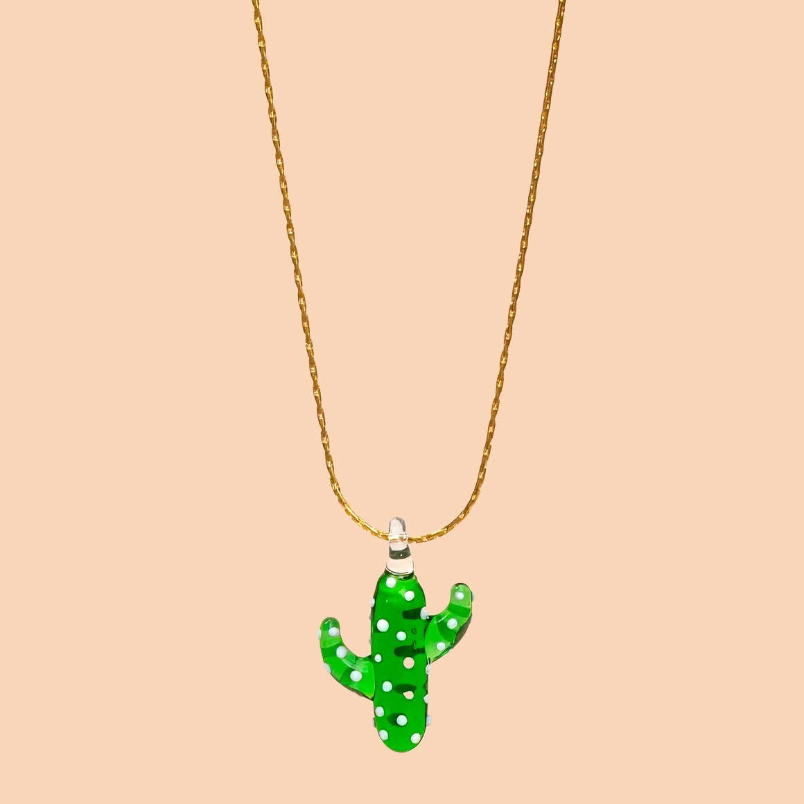 Saguaro Necklace, Handmade Murano Glass