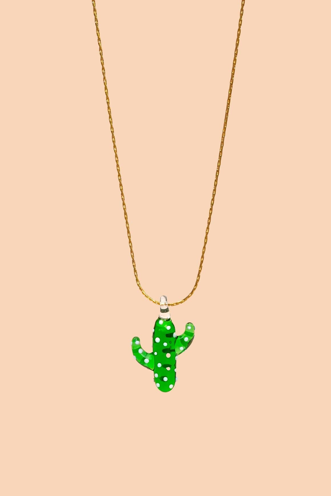 Saguaro Necklace, Handmade Murano Glass