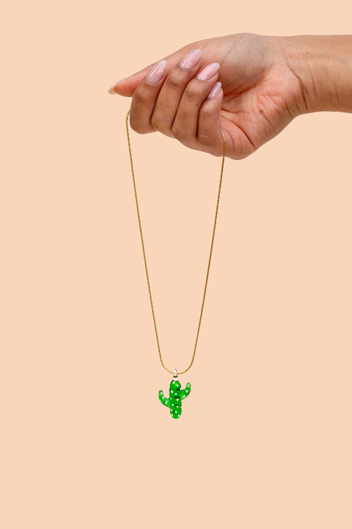 Saguaro Necklace, Handmade Murano Glass