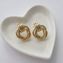 Knot Statement Earrings, 18k gold plated