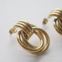 Knot Statement Earrings, 18k gold plated