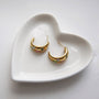 Multicolor Stone Hoop Earrings, gold plated
