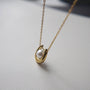 Pearl Pendant Necklace, gold plated