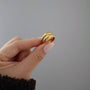 Chunky Double Band Ring, 18k gold plated