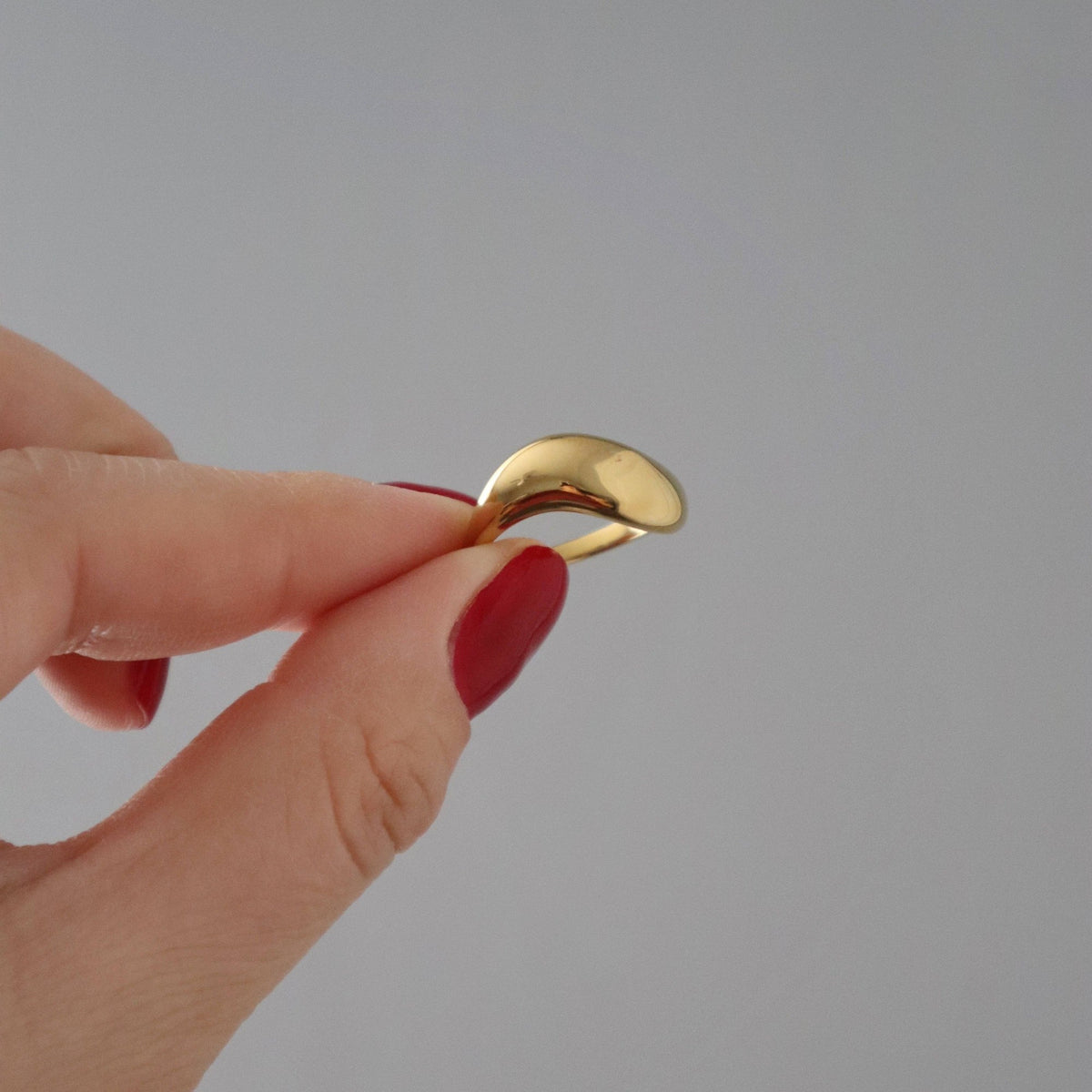 Dome Ring, 18k gold plated
