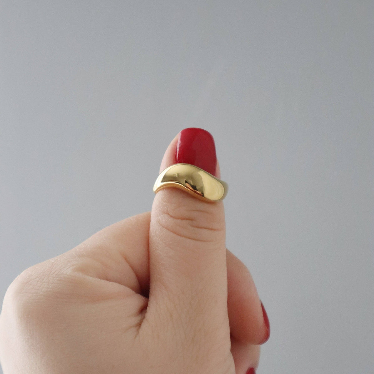 Dome Ring, 18k gold plated
