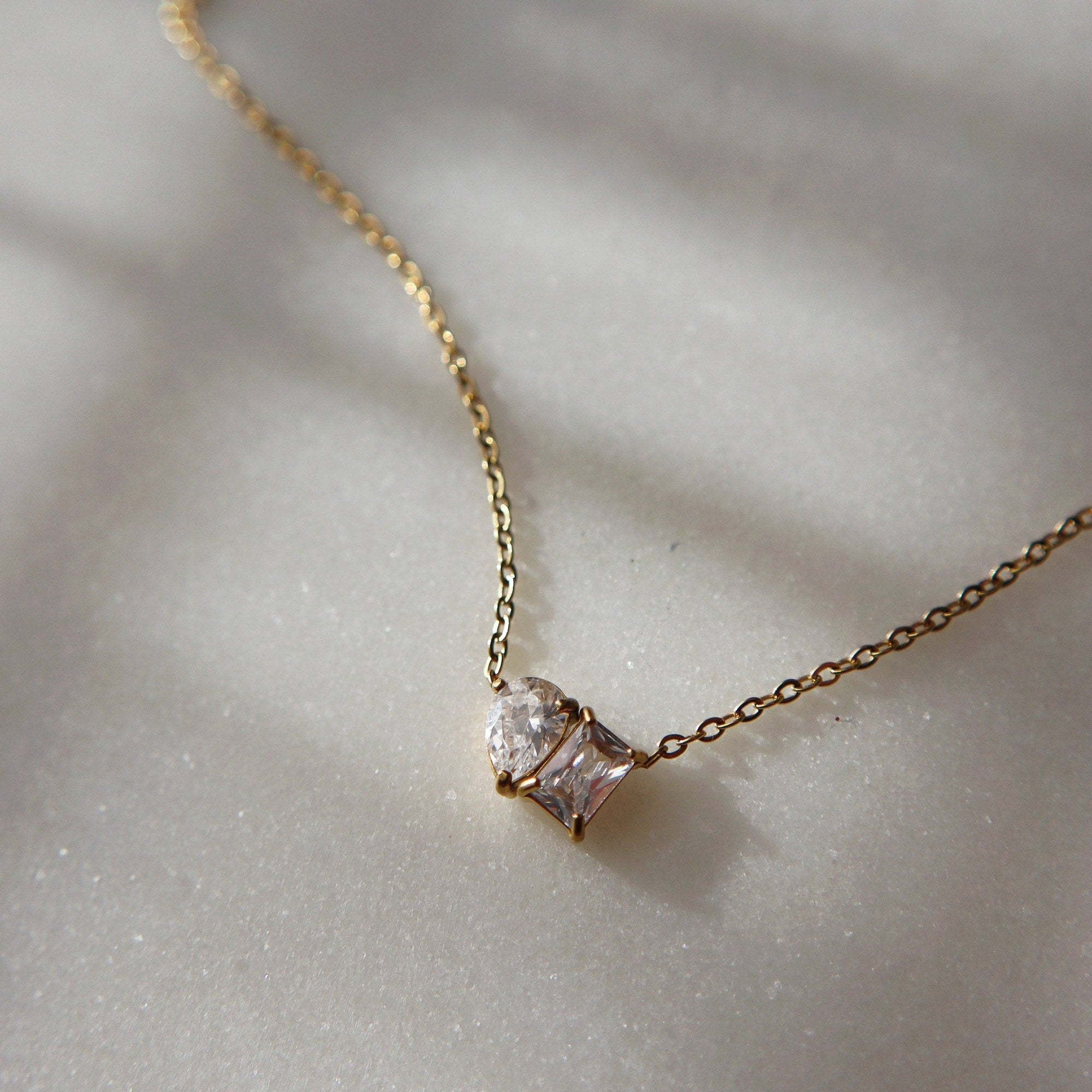 Toi et Moi Necklace, gold plated