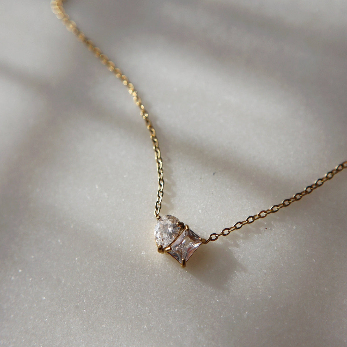 Toi et Moi Necklace, gold plated