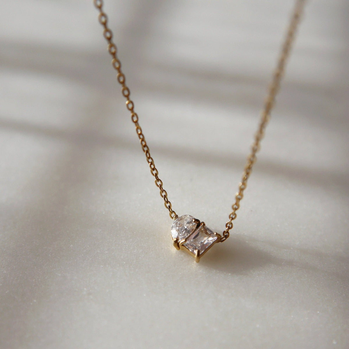 Toi et Moi Necklace, gold plated