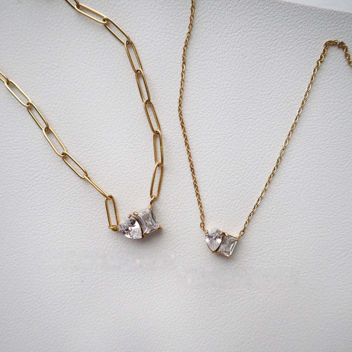 Toi et Moi Necklace, gold plated