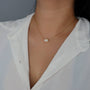Dainty Hexagon CZ Pendant Necklace, 18k gold plated