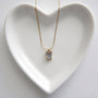 Dainty Emerald Cut CZ Pendant Necklace, gold plated