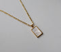 White Shell Pendant Necklace, 18k gold plated