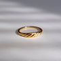 Dainty Twisted Ring, gold plated