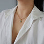 Rose Pendant Necklace, 18k gold plated