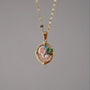 Rose Pendant Necklace, 18k gold plated