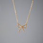 Bow Necklace, gold plated