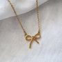 Bow Necklace, gold plated