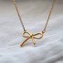 Bow Necklace, gold plated