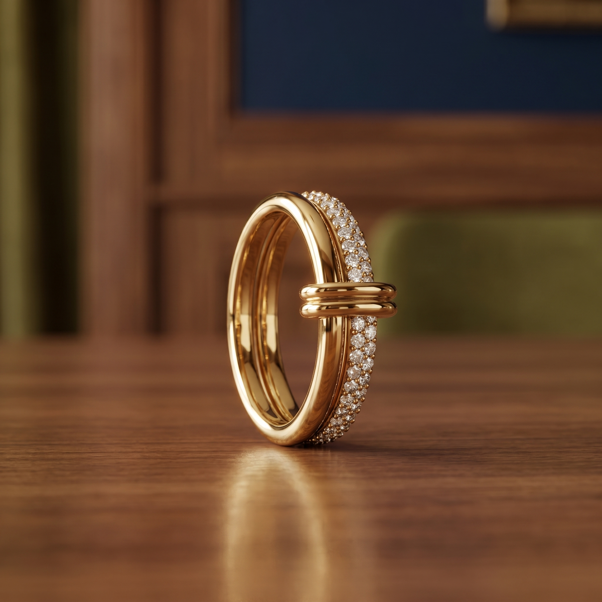 Duo Diamond Double Band | Roomy's Jewellery