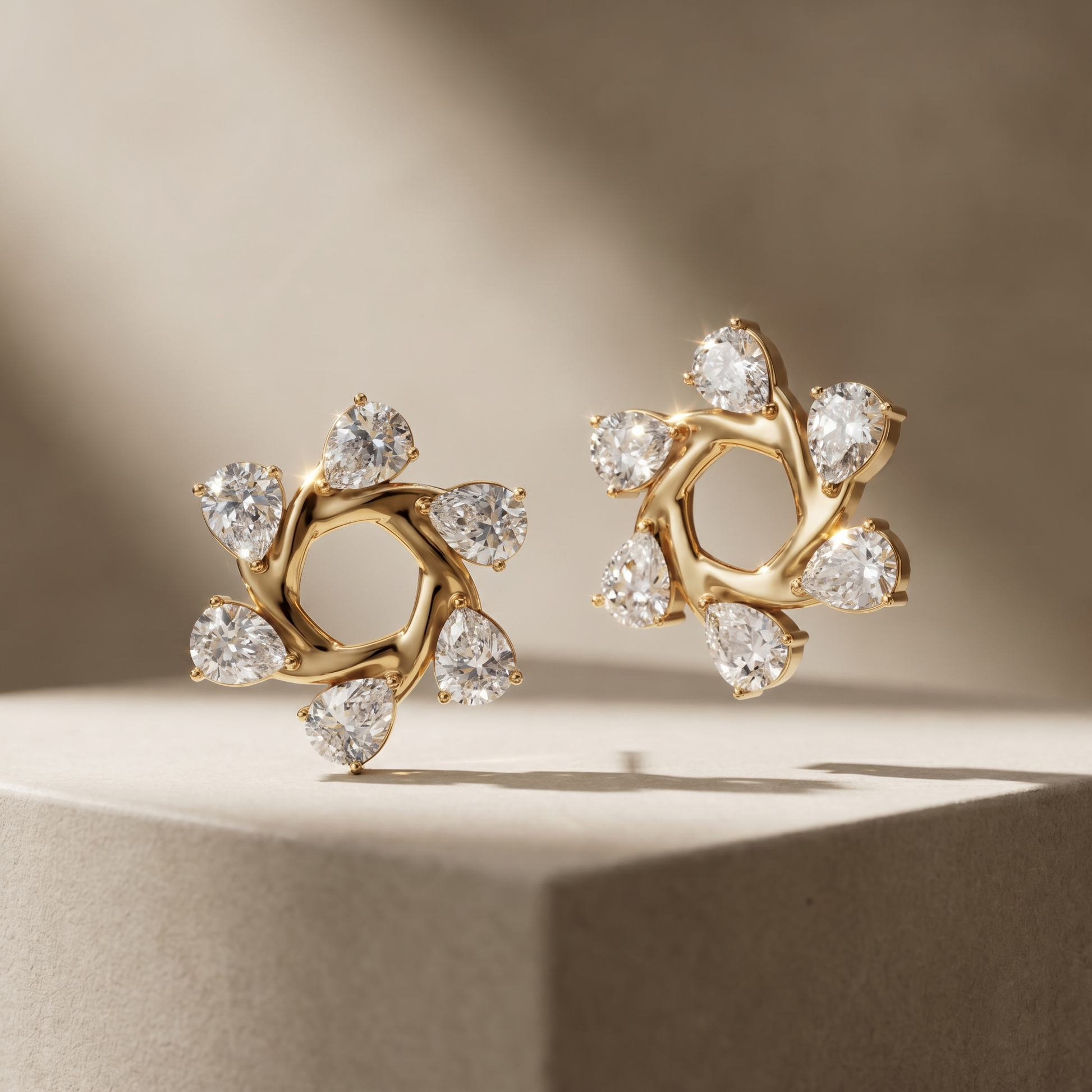 Starlight Portal Diamond Stud Earrings