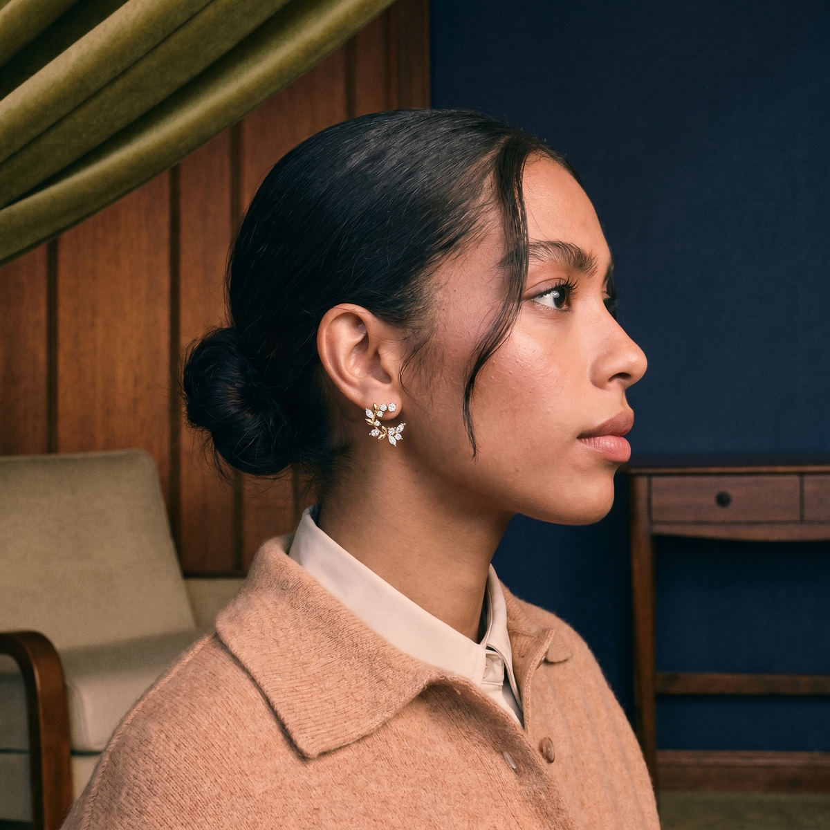Velmira Diamond Hoop Earrings