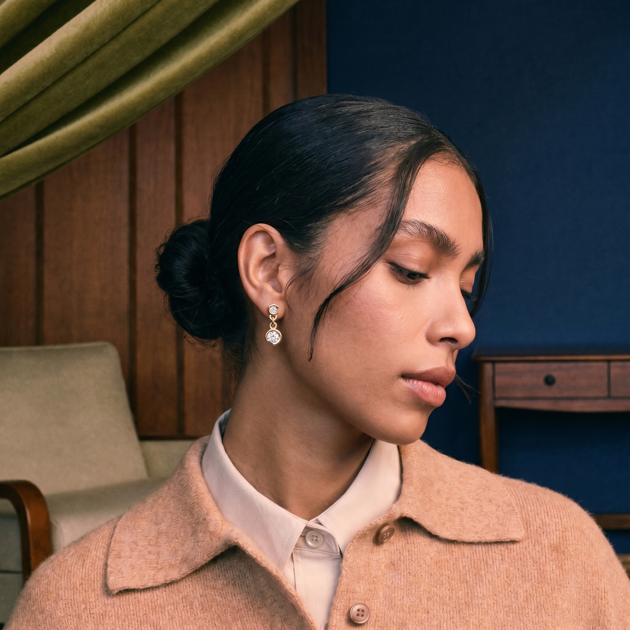 Cascade Diamond Drop Earrings