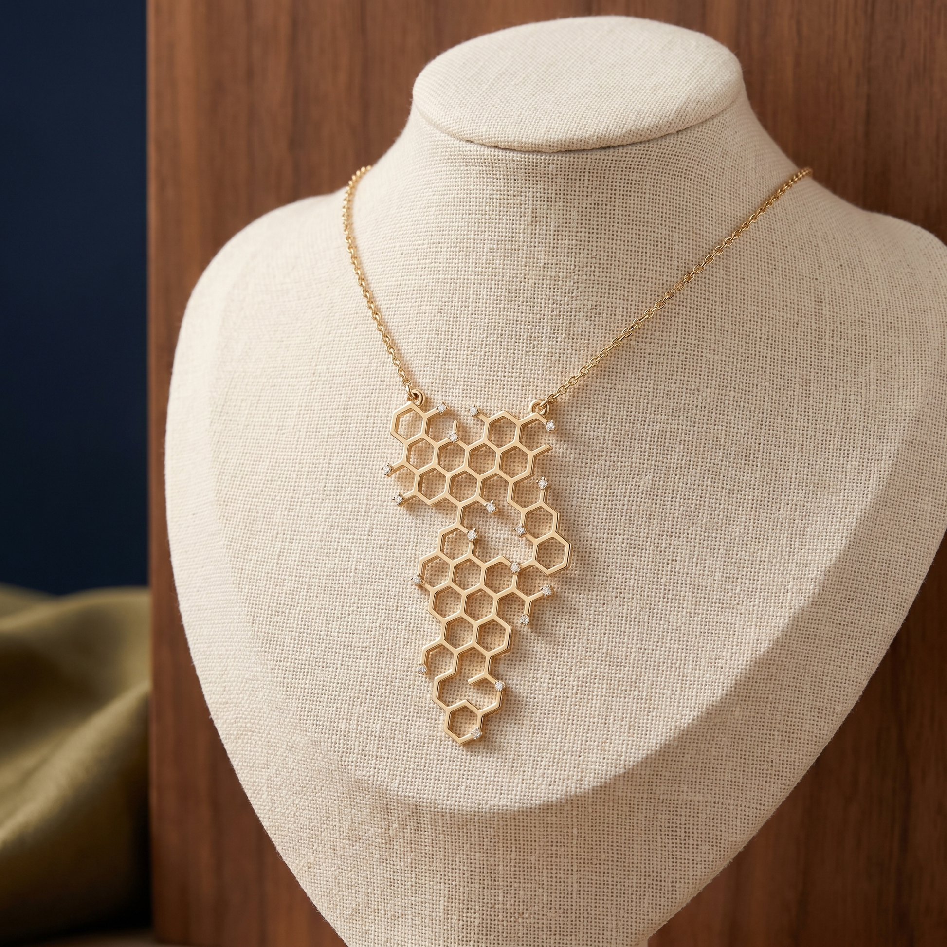 Honeycomb Diamond Pendant