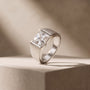 Princess Cut CZ Solitaire Ring, 925 sterling silver