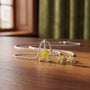 Enamel Starfish Necklace and Earring Set, 925 sterling silver