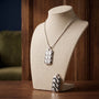 Chevron Dog Tag Pendant, 925 sterling silver